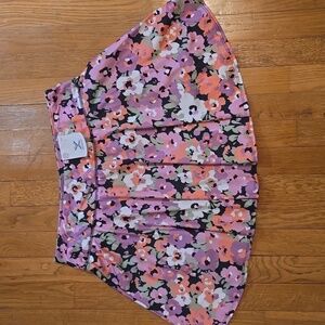 XERSION GIRLS MULTI-COLORS FLORAL PLUS SIZE SKORT SIZE 2XL 20.5P